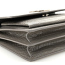 Calfskin Crocodile Embossed Medium Monogram Sunset Fog