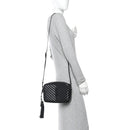 Calfskin Matelasse Monogram Monochrome Lou Camera Bag Black