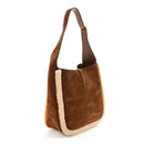 Suede Shearling Small Le 5 A 7 Soft Hobo Dark Sigaro Natural Beige