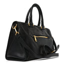 Vitello Daino Shopping Satchel Black