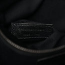 Crinkled Calfskin Matelasse Monogram Medium Niki Chain Satchel Black