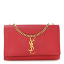 Grain De Poudre Medium Monogram Kate Satchel Red