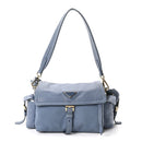Nappa Medium Explore Shoulder Bag Aviation Blue