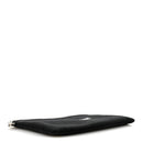 Linen Canvas Rive Gauche Zipped Pouch Black