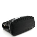 Calfskin Y Quilted Monogram Medium Loulou Chain Satchel Black