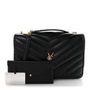 Lambskin Quilted Monogram Large Loulou Black