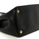 Saffiano Small Galleria Double Zip Tote Black