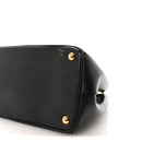 Saffiano Lux Medium Galleria Double Zip Tote Black