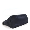 Nappa Nylon Soft Padded Shopping Tote Black Blue