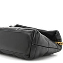 Lambskin Quilted Toy Loulou Puffer Monogram Chain Satchel Black
