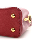 Taurillon Snakeskin Mini Capucines Burgundy