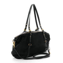 Saffiano Tessuto Nylon Shopping Tote Black
