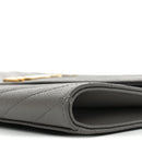 Grain De Poudre Matelasse Chevron Monogram Envelope Clutch Fog