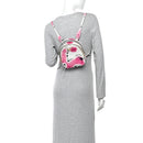 City Calfskin Tie Dye Print Mini Odette Backpack White Pink Black