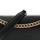 Saffiano Flap Shoulder Bag Black