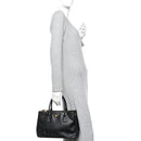 Saffiano Lux Small Galleria Double Zip Tote Black