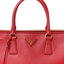 Saffiano Lux Large Double Zip Tote Fuoco