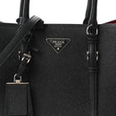 Saffiano Cuir Large Double Bag Black Fuoco