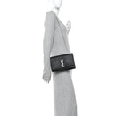 Grain De Poudre Medium Classic Monogram Kate Satchel Black