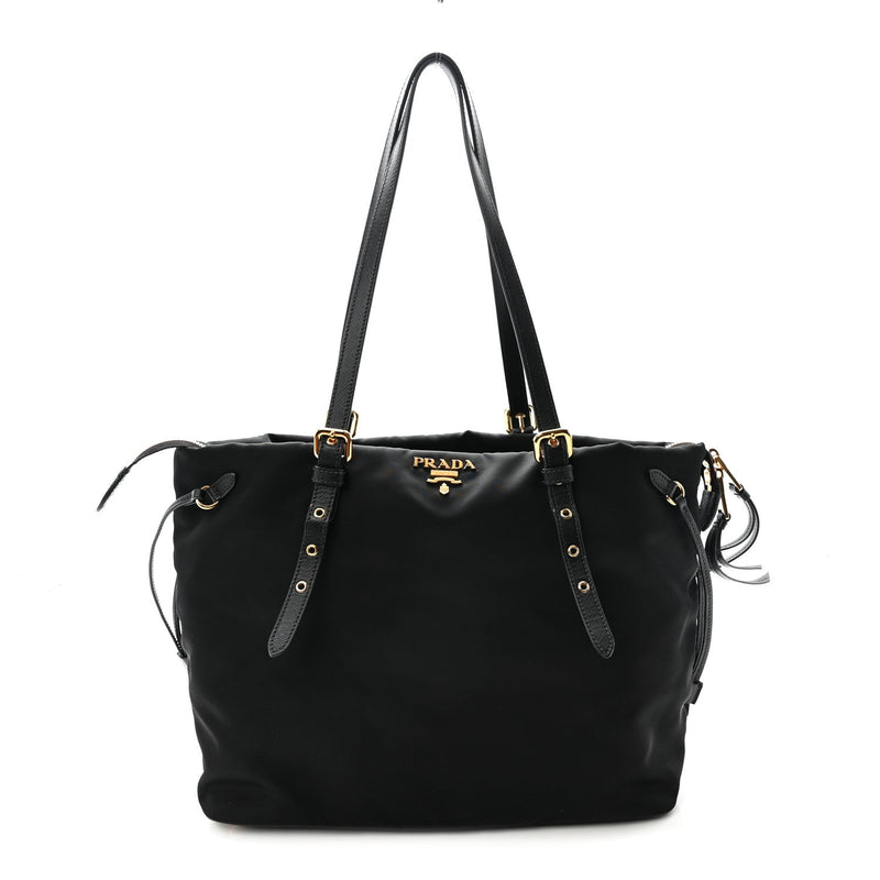 Tessuto Nylon Saffiano Tote Black