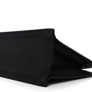 Raffia Linen Calfskin Small Rive Gauche Tote Black