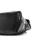 Lambskin Quilted Monogram Monochrome Medium Loulou Puffer Chain Satchel Black
