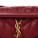 Lambskin Quilted Small Loulou Puffer Monogram Chain Satchel Red