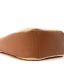 Raffia Calfskin Le 5 A 7 Small Hobo Natural Brick