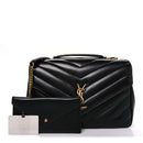 Lambskin Chevron Quilted Large LouLou Black