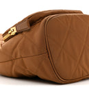 Re-Nylon Saffiano Stitched Re-Edition 1995 Chaine Drawstring Bucket Bag Brandy