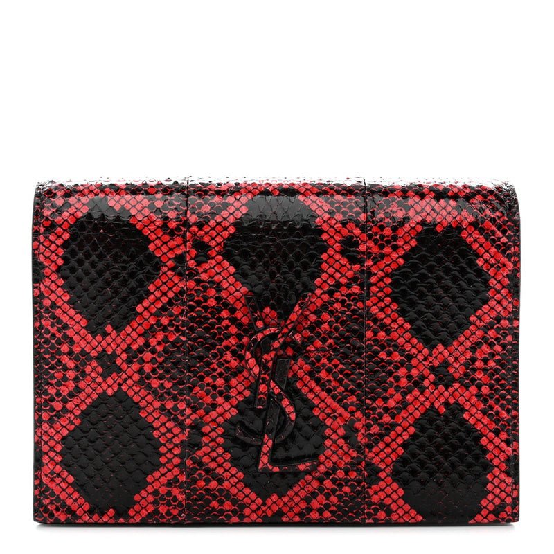 Ayers Monogram Toy Kate Strap Wallet Black Red