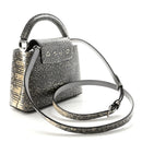 Lizard Mini Capucines Argento