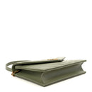 Grain De Poudre Matelasse Chevron Monogram Envelope Chain Wallet Light Sage