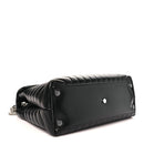 Calfskin Y Quilted Monogram Large Loulou Chain Satchel Black