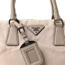 Nylon Saffiano Bi-Color Tote Grey