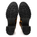 Cavallino Calf Hair Leopard Lace Up Boots 37.5 Miele