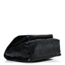 Crinkled Calfskin Matelasse Monogram Baby Niki Chain Satchel Black
