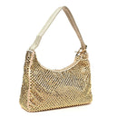 Satin Crystal Mini Re-Edition 2000 Bag Platino