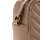 Calfskin Matelasse Monogram Lou Camera Bag Dark Latte