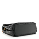 Calfskin Y Quilted Monogram Small Loulou Chain Satchel Black