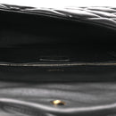 Lambskin Quilted Sade Puffer Envelope Clutch Black