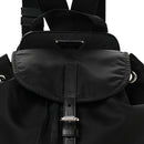 Nylon Vela Saffiano Small Cinch Backpack Black