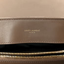 Suede Y Quilted Monogram Medium Loulou Chain Satchel Taupe