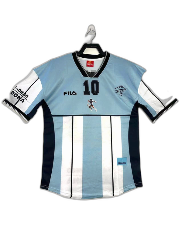 Argentina 2001 Maradona Commemorative Edition Jersey - Retro Version | Free Shipping + Keychain Gift