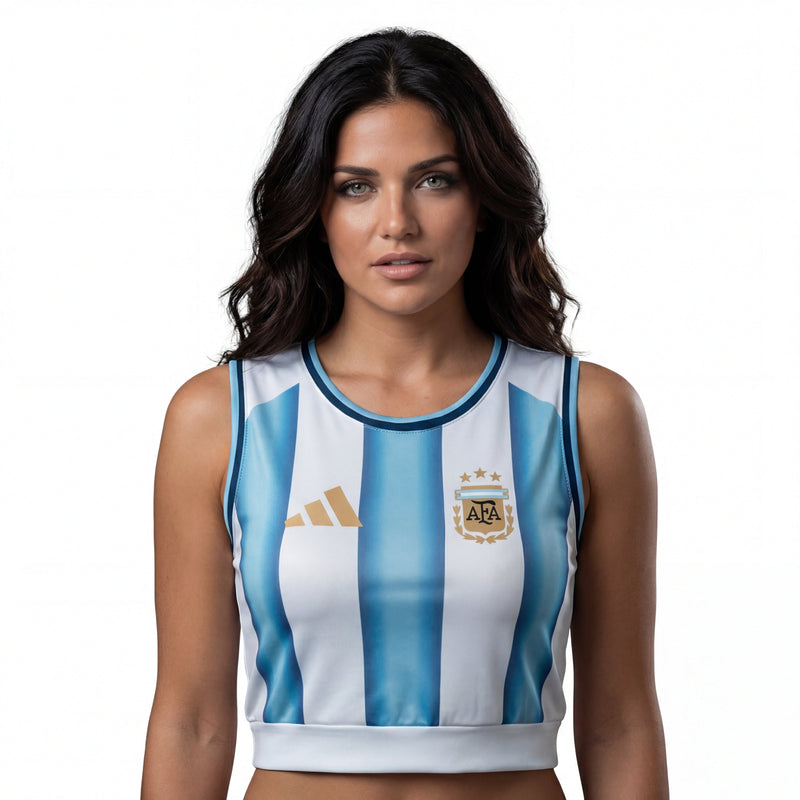 Argentina 2026 Home Crop Top | Free Shipping + Free Keychain