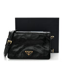 Soft Lux Calfskin Triangle Mini Shoulder Bag Black