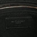 Linen Calfskin Rive Gauche North South Tote Black