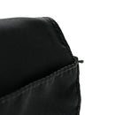 Nylon Mini Flat Messenger Bag Black