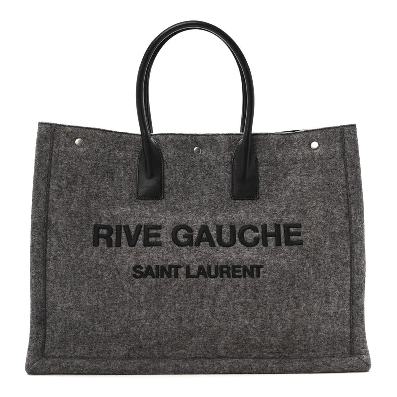 Wool Calfskin Rive Gauche Tote Grey