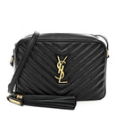 Calfskin Matelasse Monogram Lou Camera Bag Black